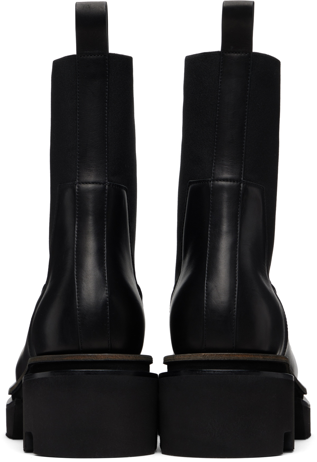 Rick Owens Black Temple Beatle Bogun Chelsea Boots