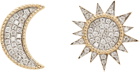 Yvonne Léon Gold Diamond Soleil & Lune Earrings