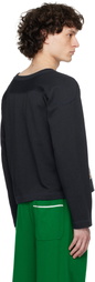 Bode Navy Rec Pullover Sweatshirt