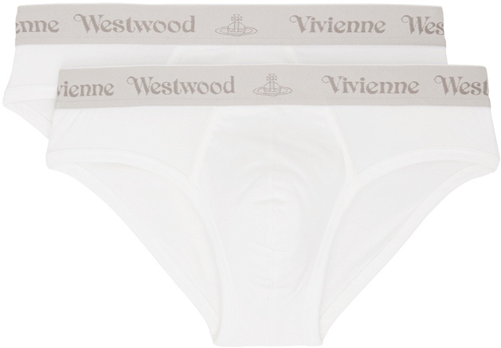 Photo: Vivienne Westwood Two-Pack White Logo Briefs