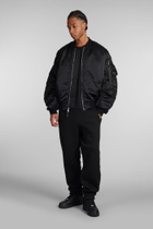 Alpha Industries Ma-1 Uv Bomber In Black Nylon