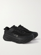 HOKA ONE ONE - Bondi 7 Rubber-Trimmed Mesh Running Sneakers - Black