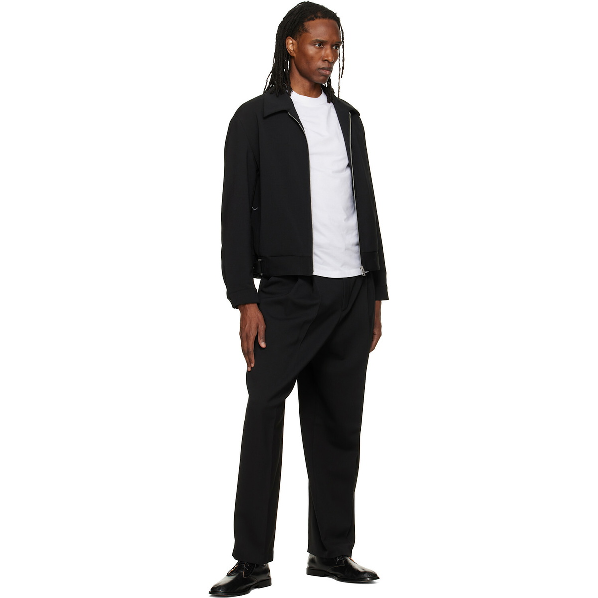 Hugo Black Modern-Fit Performance-Stretch Canvas Jacket