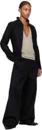 Julius Black Warped Leather Jacket