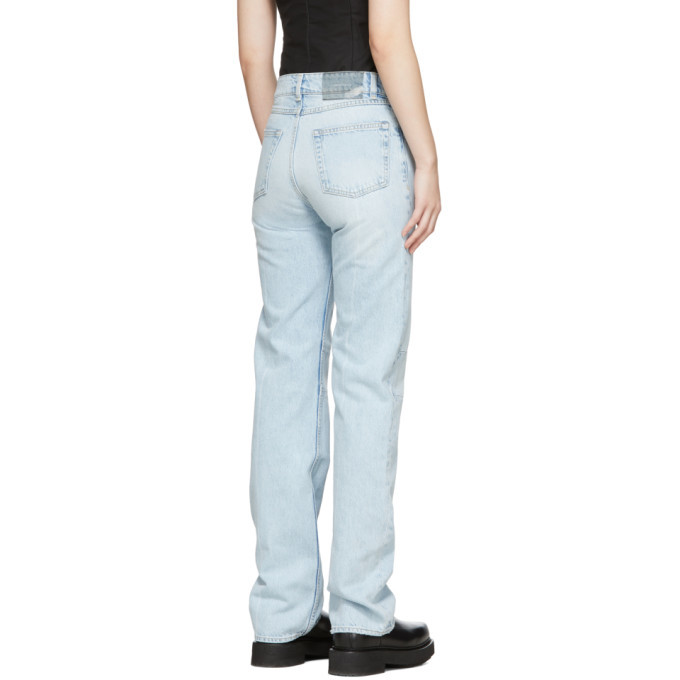 Our Legacy Blue Extended Linear Cut Jeans Our Legacy
