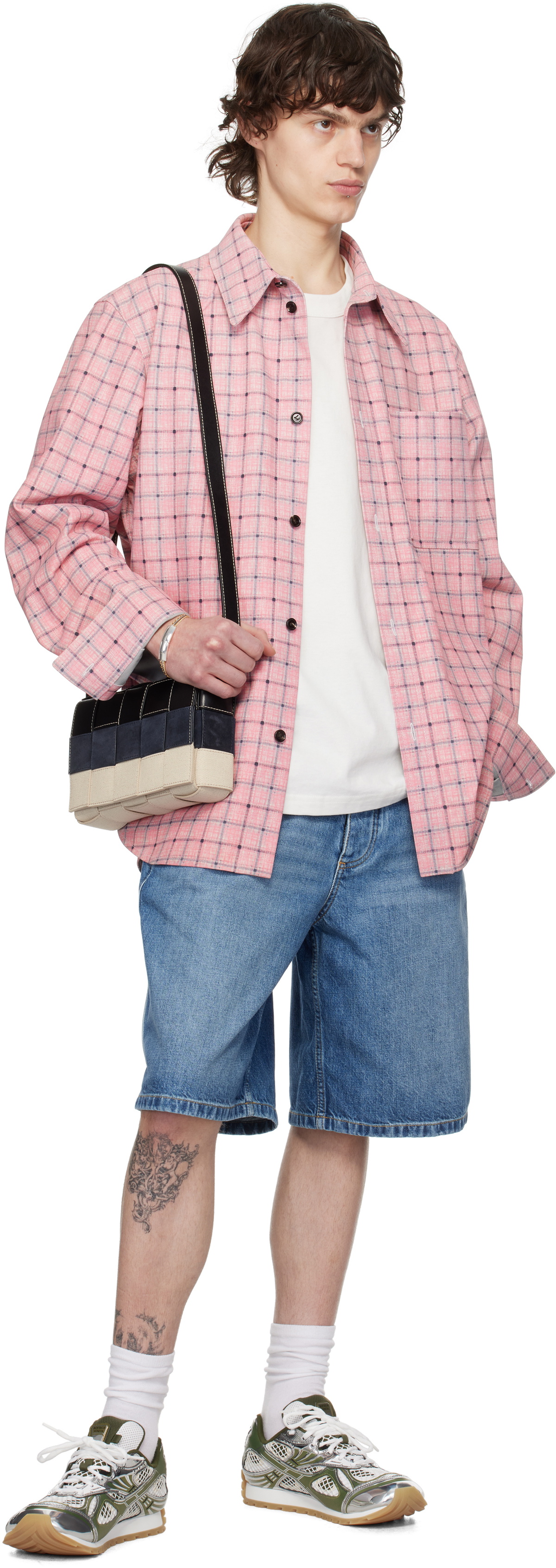 Bottega Veneta Blue Vintage Cargo Denim Shorts