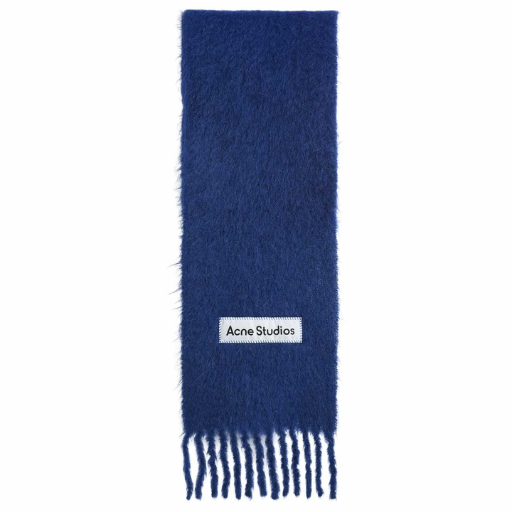 Photo: Acne Studios Vally Dip Dye Scarf in Blue 