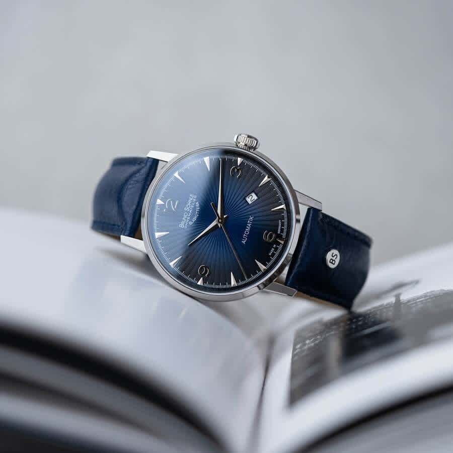 Bruno Sohnle Stuttgart Automatic Blue Dial Mens Watch 17-12173-361