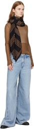 rag & bone Brown & Black Harlow Geo Scarf