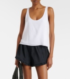Hunza G Frill cotton poplin shorts