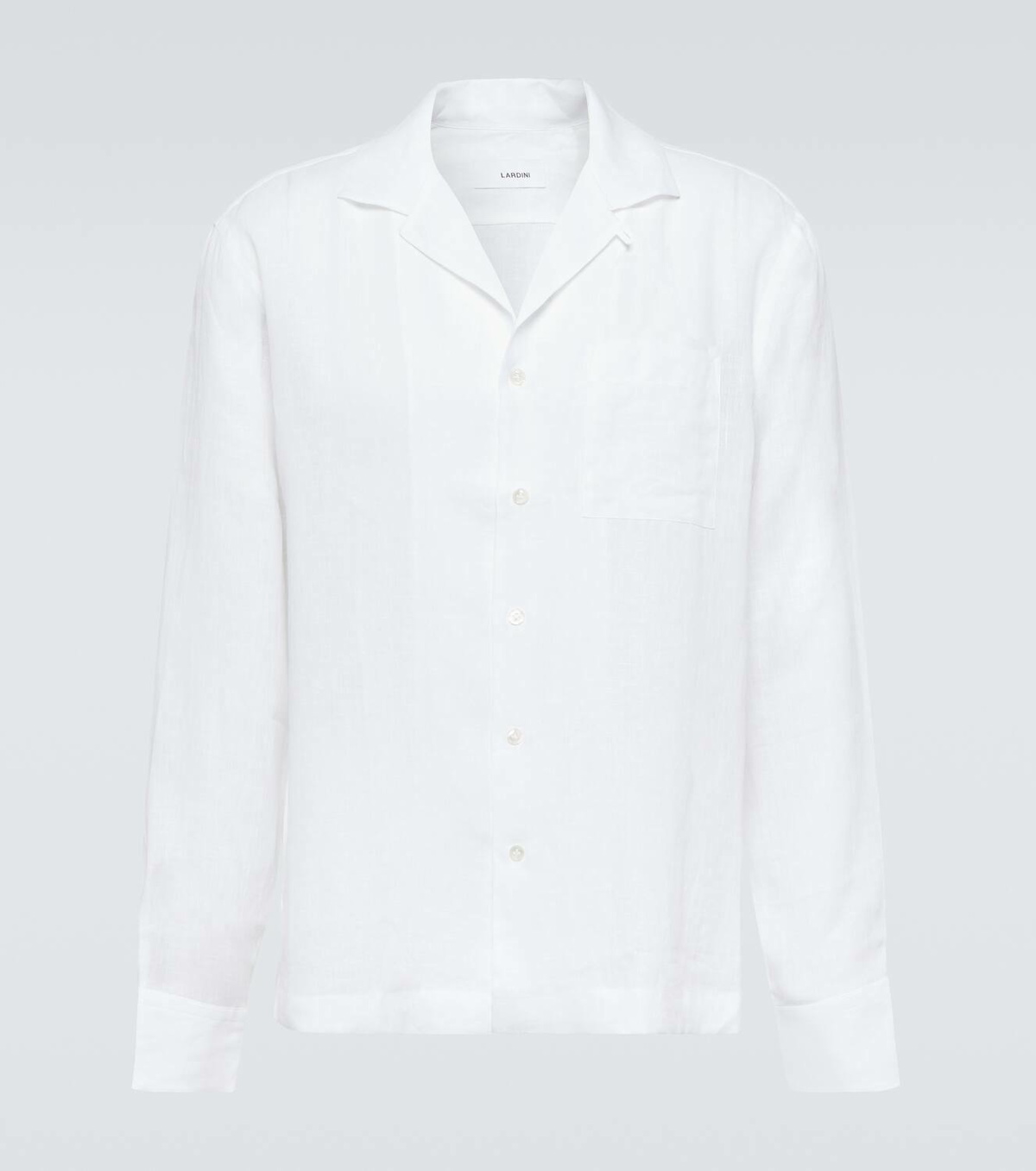 Lardini Blue Linen Dress Shirt
