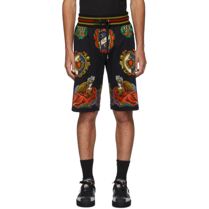 Photo: Dolce and Gabbana Black Emblem Shorts