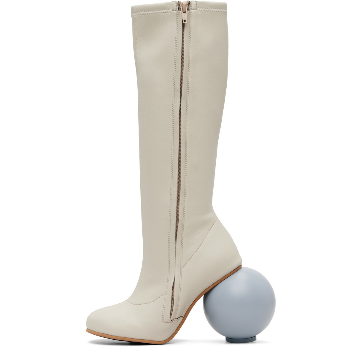YUME YUME Off-White Ball Tall Boots