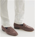 Ralph Lauren Purple Label - Chessing Suede Penny Loafers - Brown