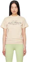 Sporty & Rich Beige 'H&W Club' T-Shirt