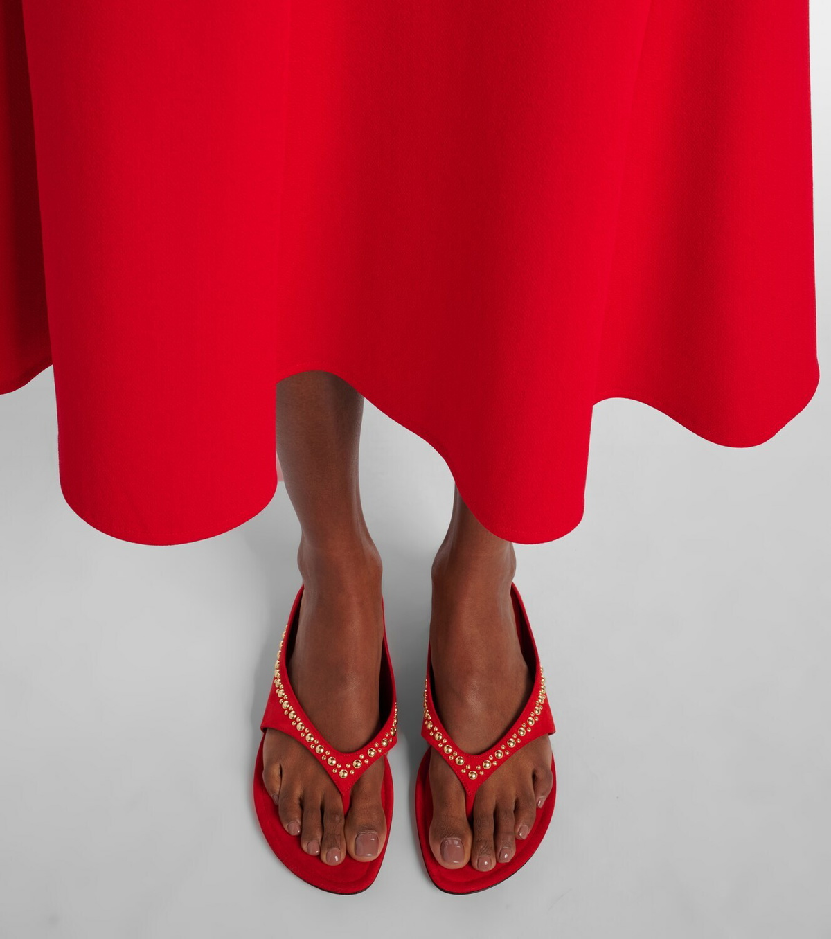 Herbert Levine Sun-kissed embellished suede thong sandals