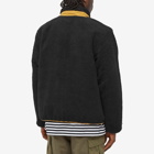 Taion Men's Reversible Boa Fleece Down Jacket in Beige/Black