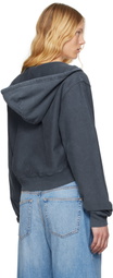 alexanderwang.t Navy Distressed Cotton Hoodie