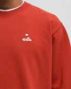 Arte Antwerp Small heart and logo crewneck Red Mens Sweatshirt