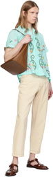 HARAGO Off-White Double Stitch Trousers