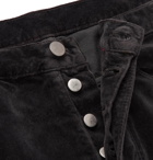 Massimo Alba - Slim-Fit Tapered Cotton-Velvet Trousers - Black
