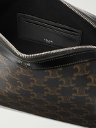 CELINE - Boston Mini Leather-Trimmed Monogrammed Coated-Canvas Messenger Bag