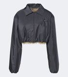 Miu Miu Cropped shearling-lined blouson jacket