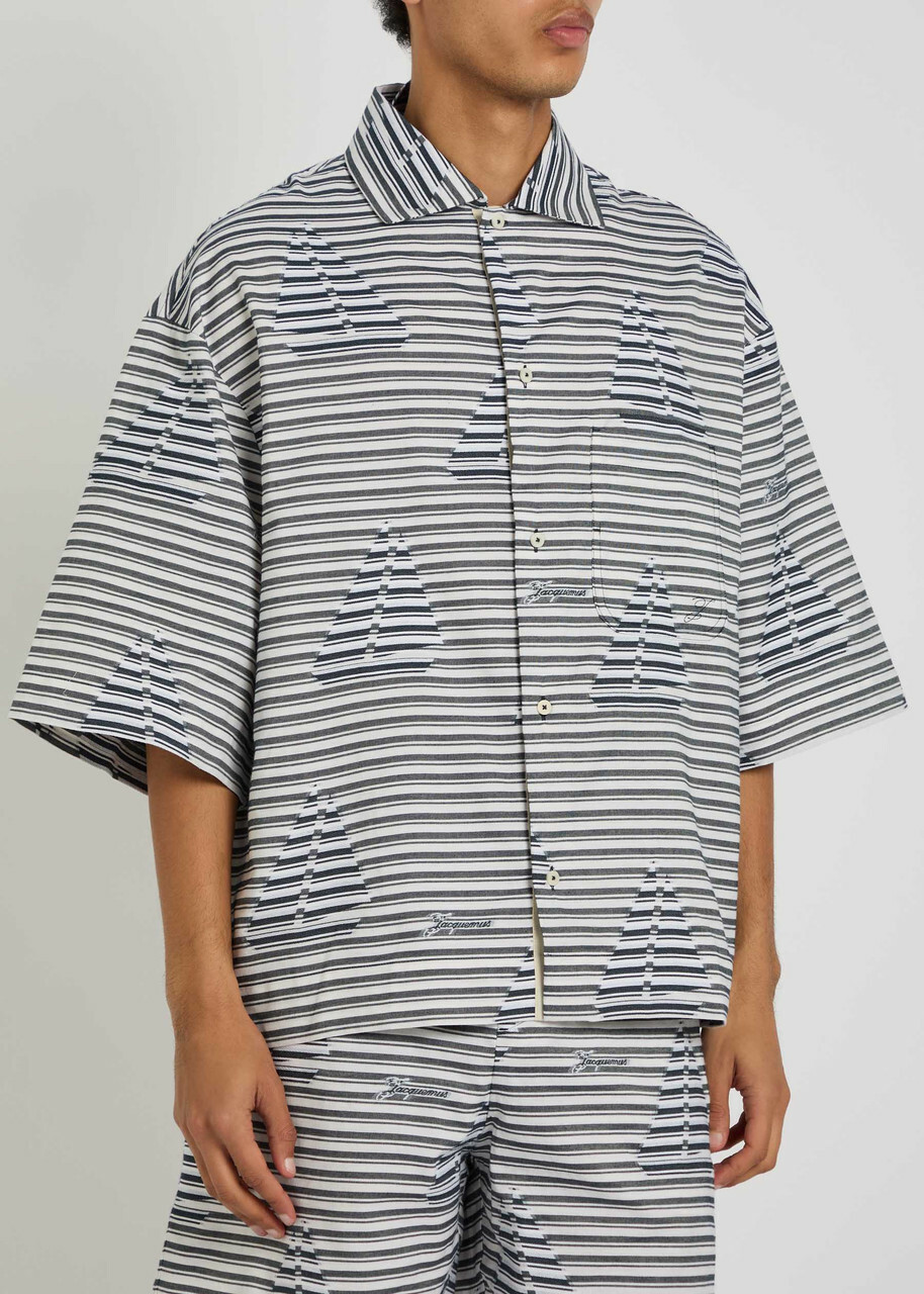 Jacquemus La Chemise Plage Striped Jacquard Cotton Shirt Multicoloured