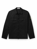 Stone Island - Logo-Appliquéd Cotton-Blend Twill Overshirt - Black