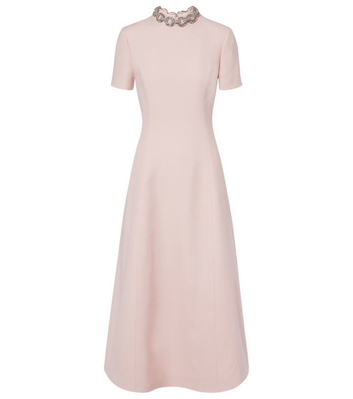 Photo: Valentino Crepe Couture embellished midi dress