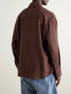 The Elder Statesman - Wool and Cashmere-Blend Shirt - Brown