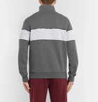 Brunello Cucinelli - Two-Tone Mélange Jersey Half-Zip Sweatshirt - Men - Gray