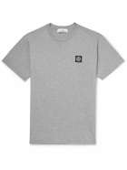 Stone Island - Logo-Appliquéd Cotton-Jersey T-Shirt - Gray