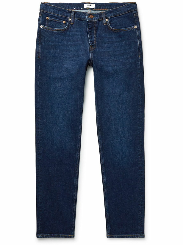 Photo: NN07 - Slater 1838 Slim-Fit Tapered Distressed Jeans - Blue