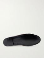 SAINT LAURENT - Logo-Embellished Leather Penny Loafers - Red