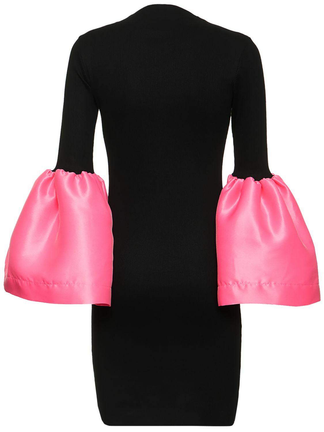 MARQUES'ALMEIDA Jersey & Ruffled Taffeta Mini Dress