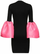 MARQUES'ALMEIDA Jersey & Ruffled Taffeta Mini Dress
