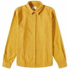 Foret Men's Slow Brushed Cotton Overshirt in Curry