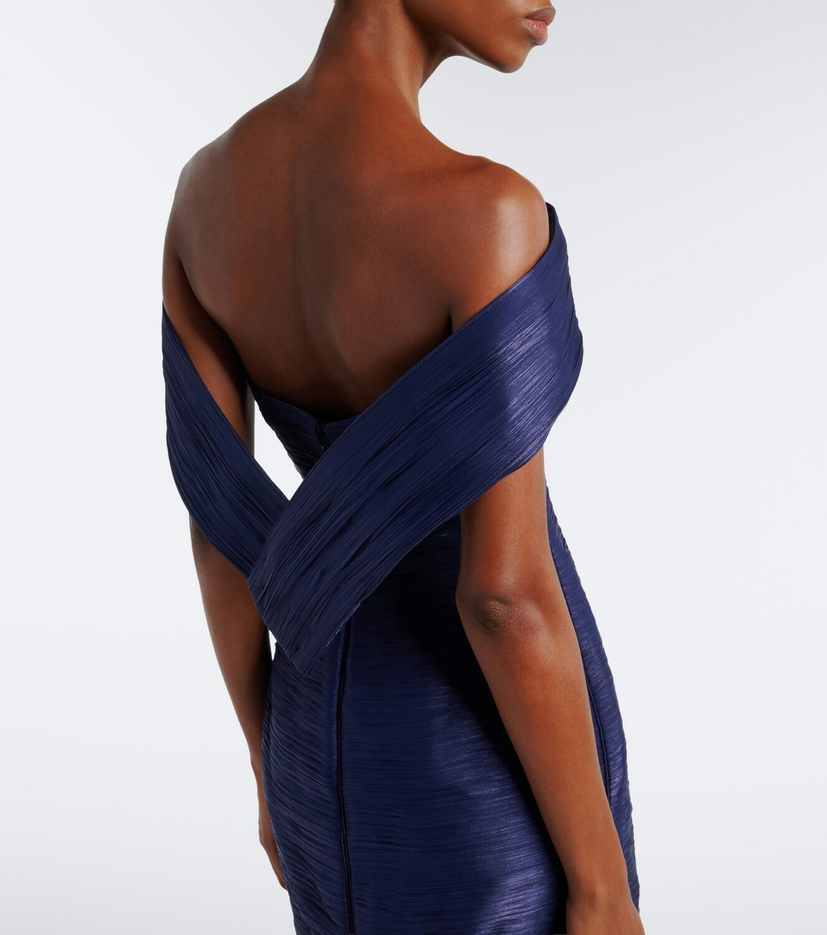 Marmar Halim Pleated off-shoulder gown