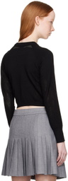 lesugiatelier Black Perforated Sport Top
