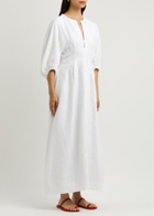Faithfull The Brand Soleil Linen Midi Dress White