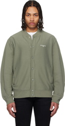 Givenchy Khaki 'GIVENCHY Paris' Couture Seam Cardigan Jacket