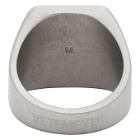 VETEMENTS Silver All-Over Logo Ring