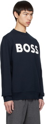 BOSS Navy Bonded Sweatshirt