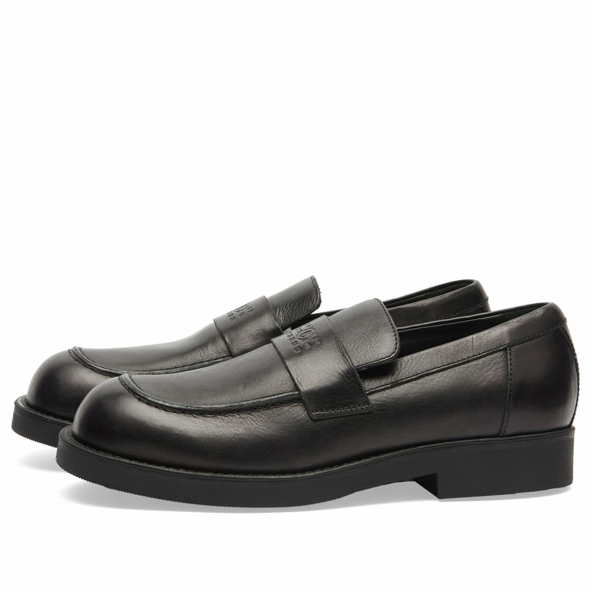 MM6 Maison Margiela Men's Leather Loafer in Black