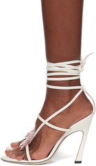 Blumarine SSENSE Exclusive White Butterfly '105 Heeled Sandals