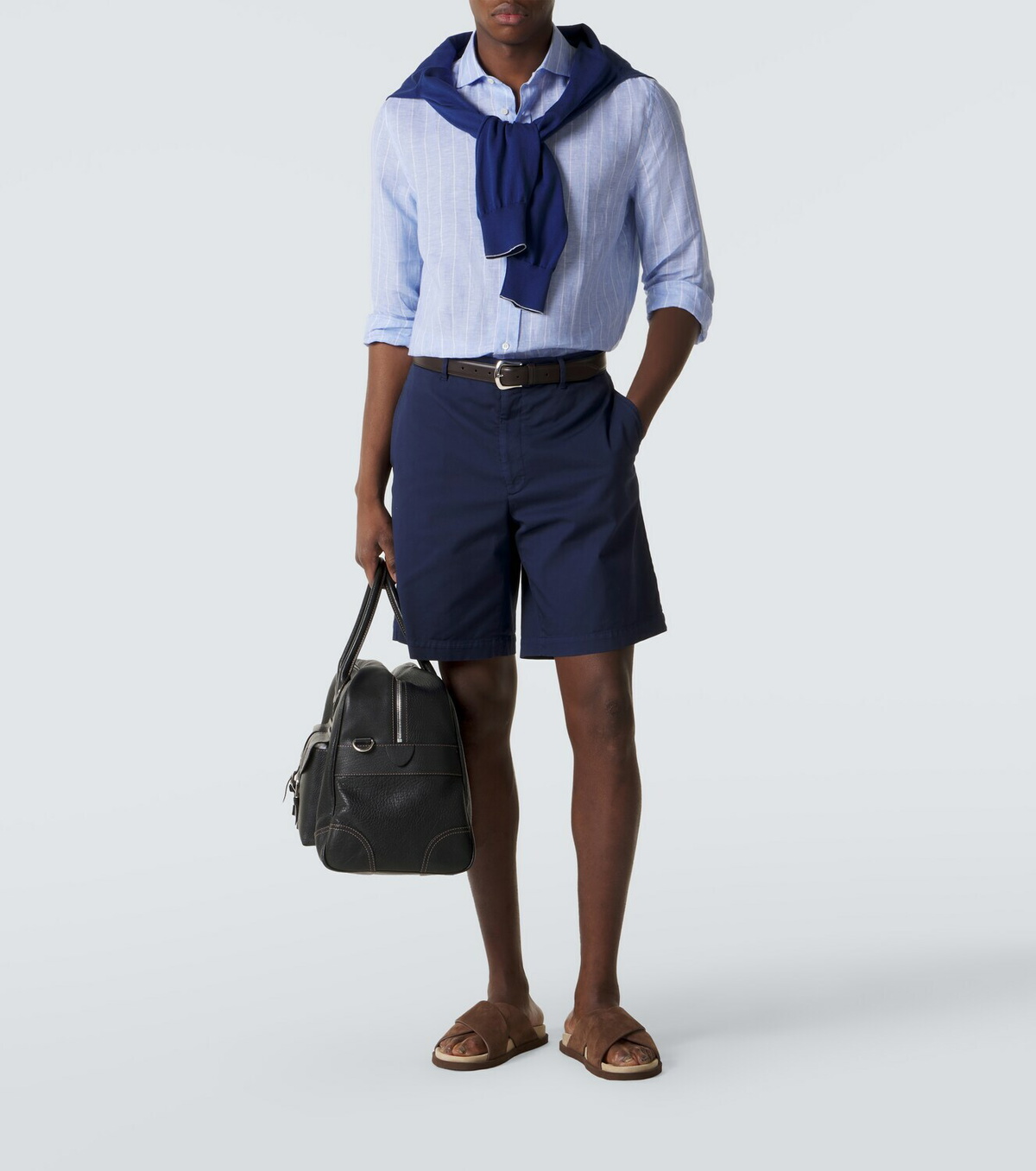 Brunello Cucinelli Striped linen shirt