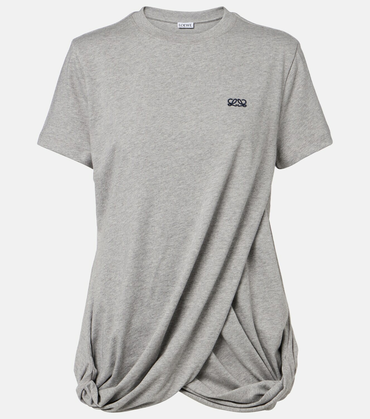 Loewe Double L draped cotton jersey T-shirt