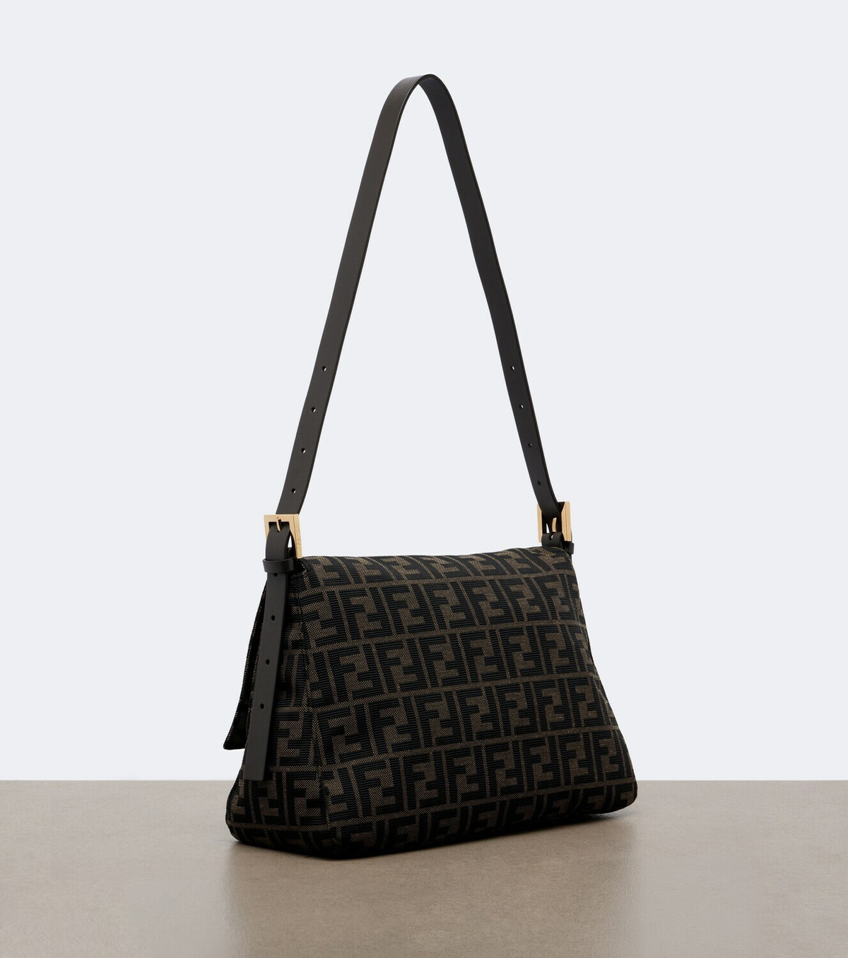 Fendi Baguette® Flap Medium FF Zucca canvas shoulder bag