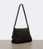 Fendi Baguette® Flap Medium FF Zucca canvas shoulder bag